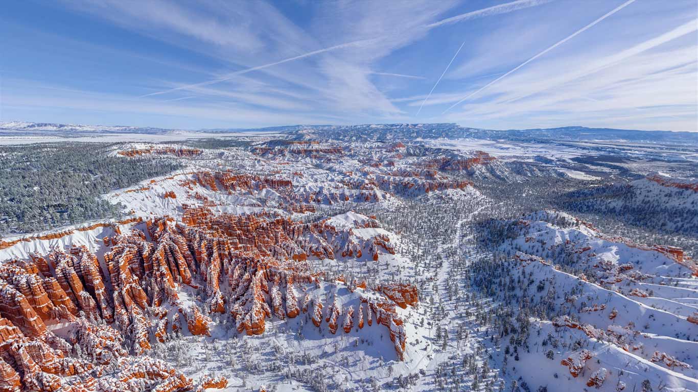 Bryce Canyon National Park in winter, Utah, USA (© AirPano)(Bing United Kingdom)
