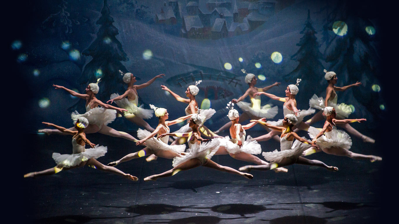 For the anniversary of the premiere of The Nutcracker, a scene of the Moscow Ballet performing the popular dance (© Tytus Zmijewski/Epa/Shutterstock)(Bing United Kingdom)