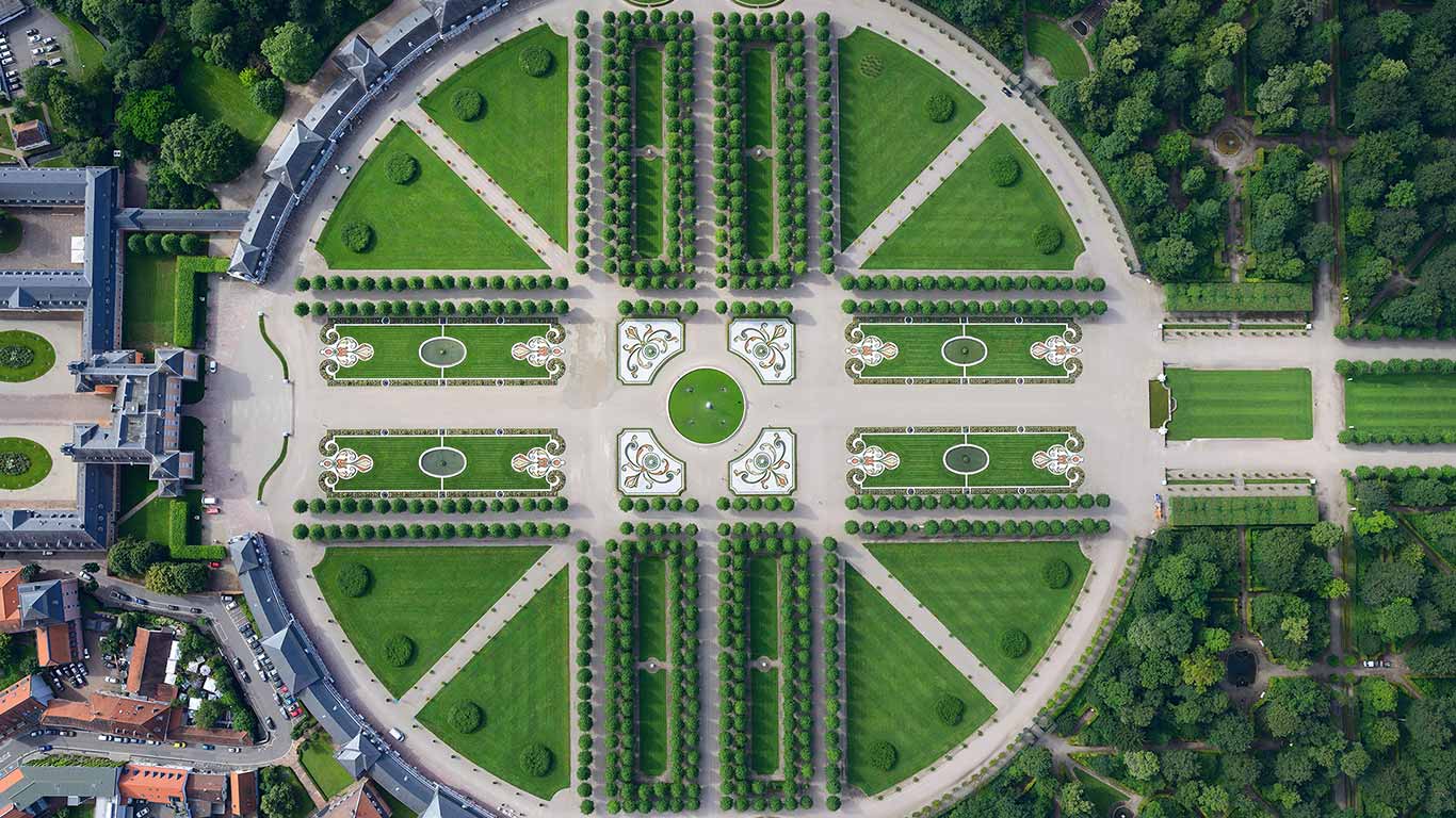 Aerial view of Schwetzingen Palace gardens, Baden-Württemberg, Germany (© aerial-photos.com/Alamy)(Bing United Kingdom)