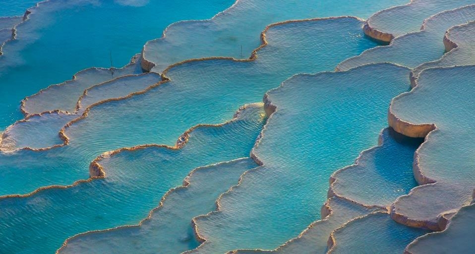 Travertine terraces of Pamukkale, Turkey (© Ocean/Corbis) &copy; (Bing Canada)