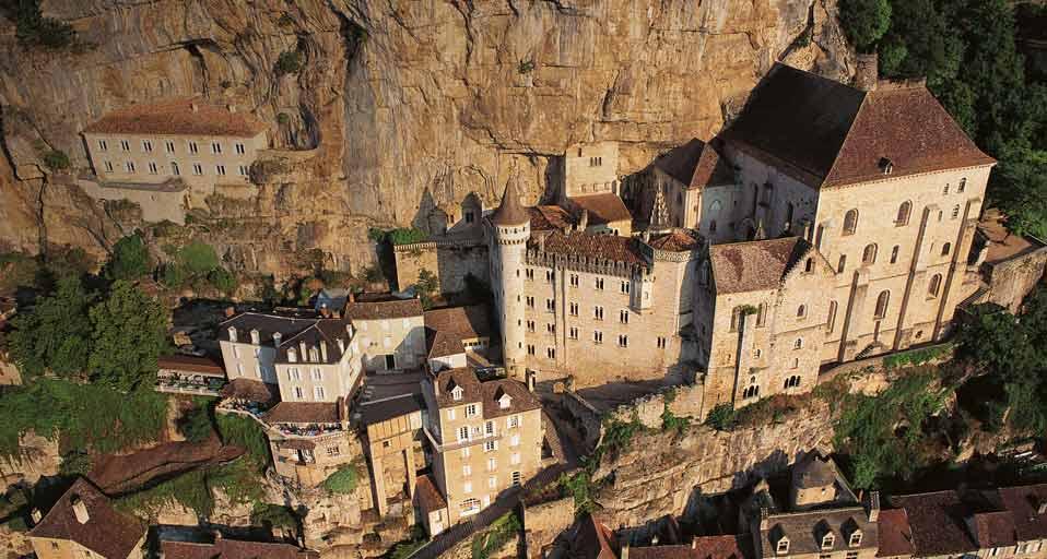 Citadelle de Rocamadour vue d’au-dessus, Lot, Midi-Pyrénées (© Christophe Boisvieux/Corbis)(Bing France)