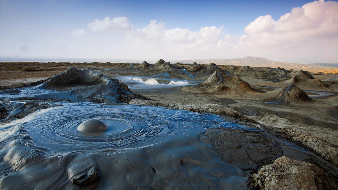 Mud volcanoes in Gobustan National Park, Azerbaijan (© Jane Sweeney/Getty Images)(Bing United Kingdom)