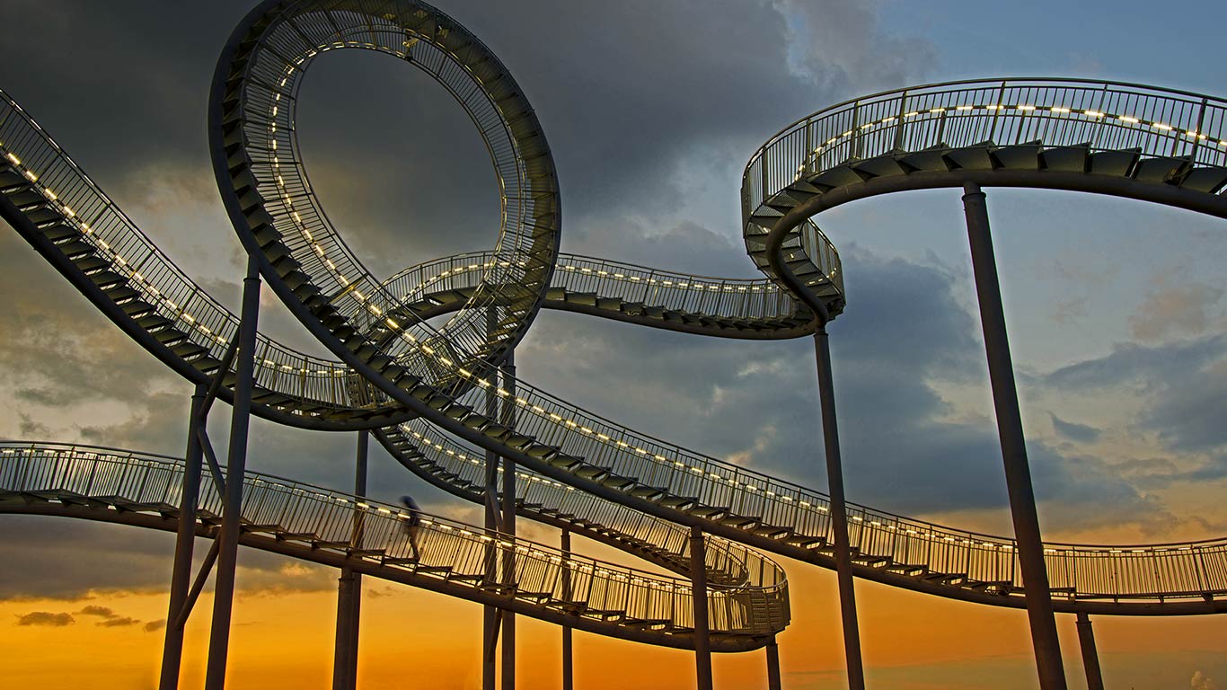 Tiger and Turtle - Magic Mountain, an art installation in Angerpark, Duisburg, Germany (© Image Broker/REX)(Bing United Kingdom)
