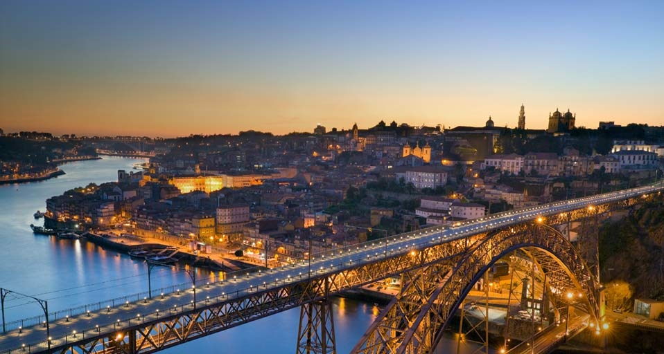 The Dom Luis I bridge and city of Porto, Portugal, at sunset -- SIME/eStock Photo &copy; (Bing United Kingdom)
