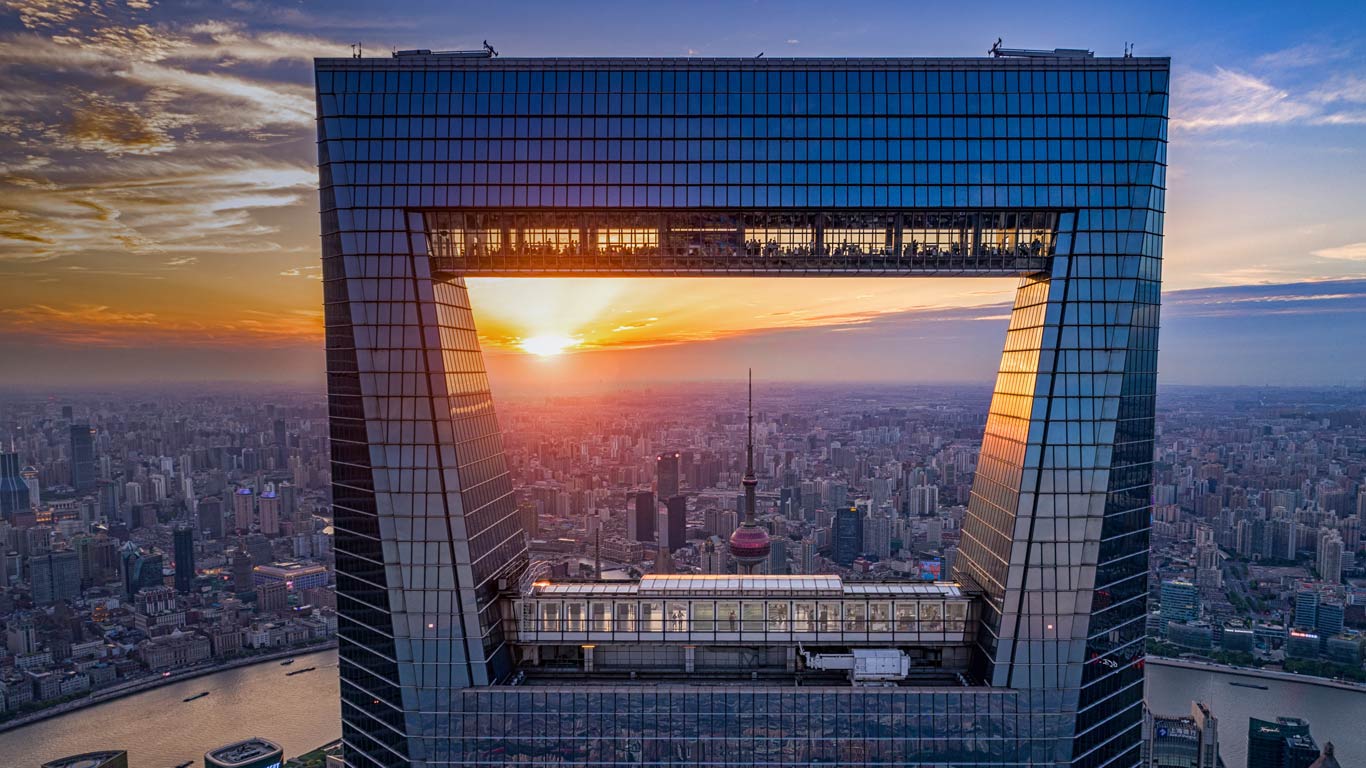 上海环球金融中心，中国 (© Danny Hu/Getty Images)(Bing China)