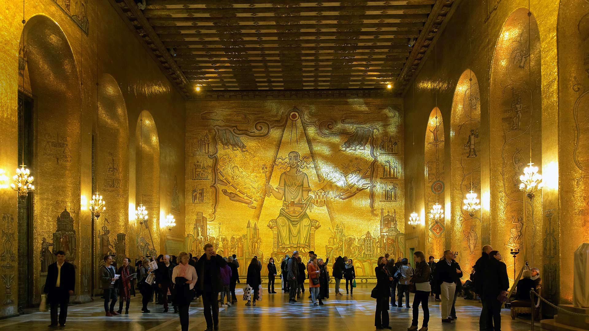 Golden Hall in Stockholm City Hall for today