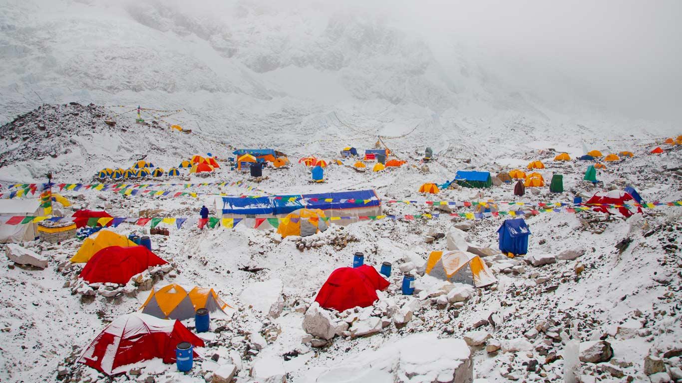 The Mount Everest Base Camp at Khumbu, Nepal (© Kent Harvey/Tandem Stock)(Bing United Kingdom)