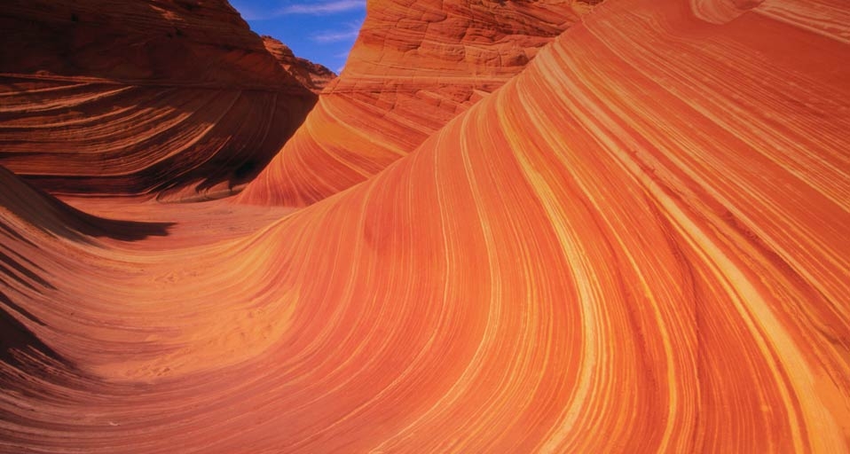 The Wave, a sandstone formation in the Coyote Buttes of  the Vermilion Cliffs Wilderness Area, near the Arizona-Utah border -- Joseph Sohm/Corbis &copy; (Bing United Kingdom)