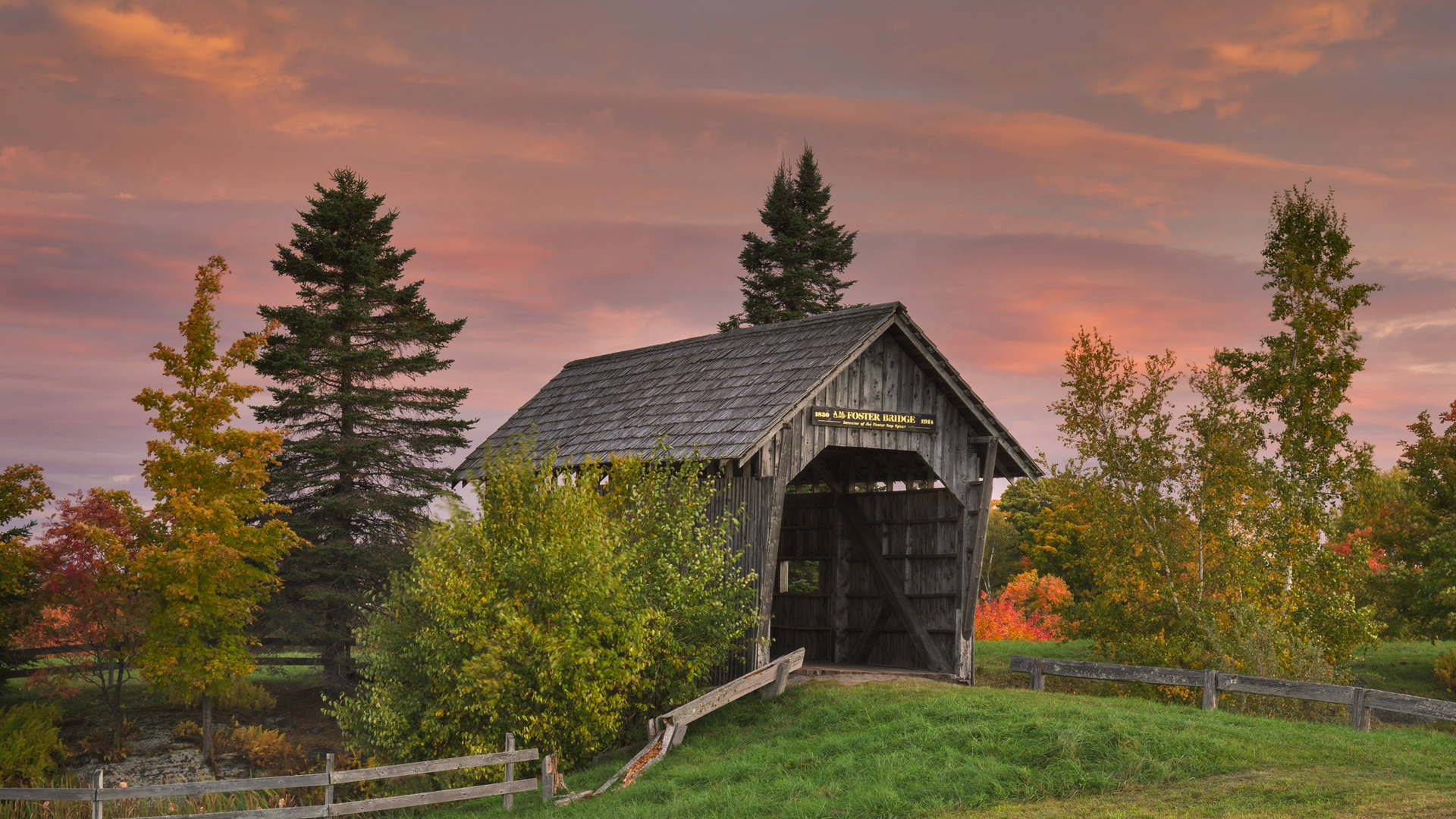 Ponte Coperto Foster a Cabot, in Vermont, USA (© Alan Majchrowicz/Getty Images)(Bing Italia)