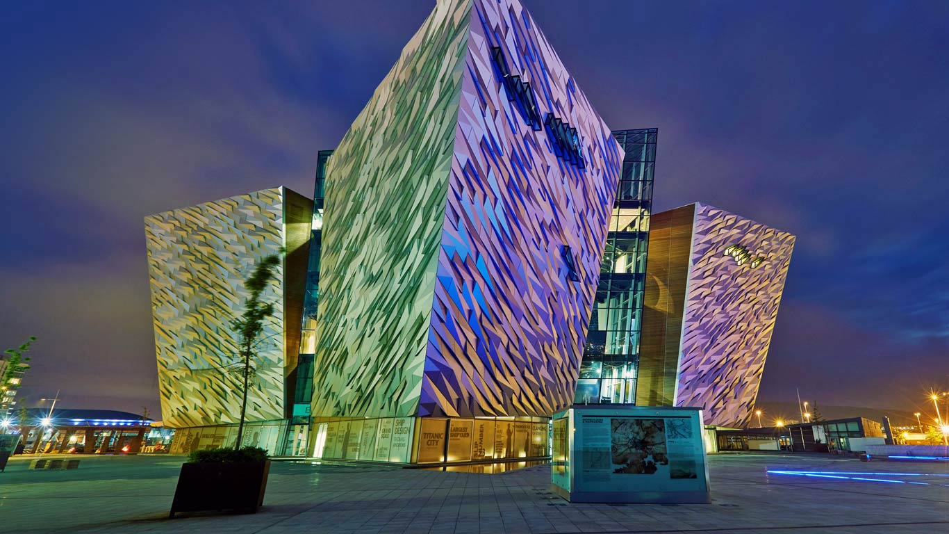 Titanic Belfast, a maritime museum in Belfast, Northern Ireland (© Allan Baxter/Gallery Stock)(Bing United Kingdom)