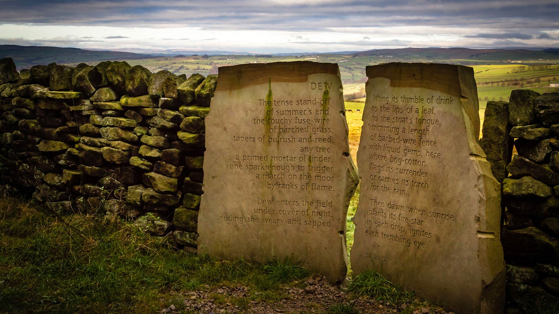 The Dew Stone, part of the Stanza Stones trail, in Yorkshire (© Rebecca Cole/Alamy)(Bing United Kingdom)