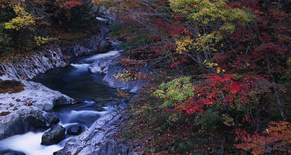 ｢中津川渓谷の紅葉｣福島, 裏磐梯 -- JTB Photo/Photolibrary &copy; (Bing Japan)