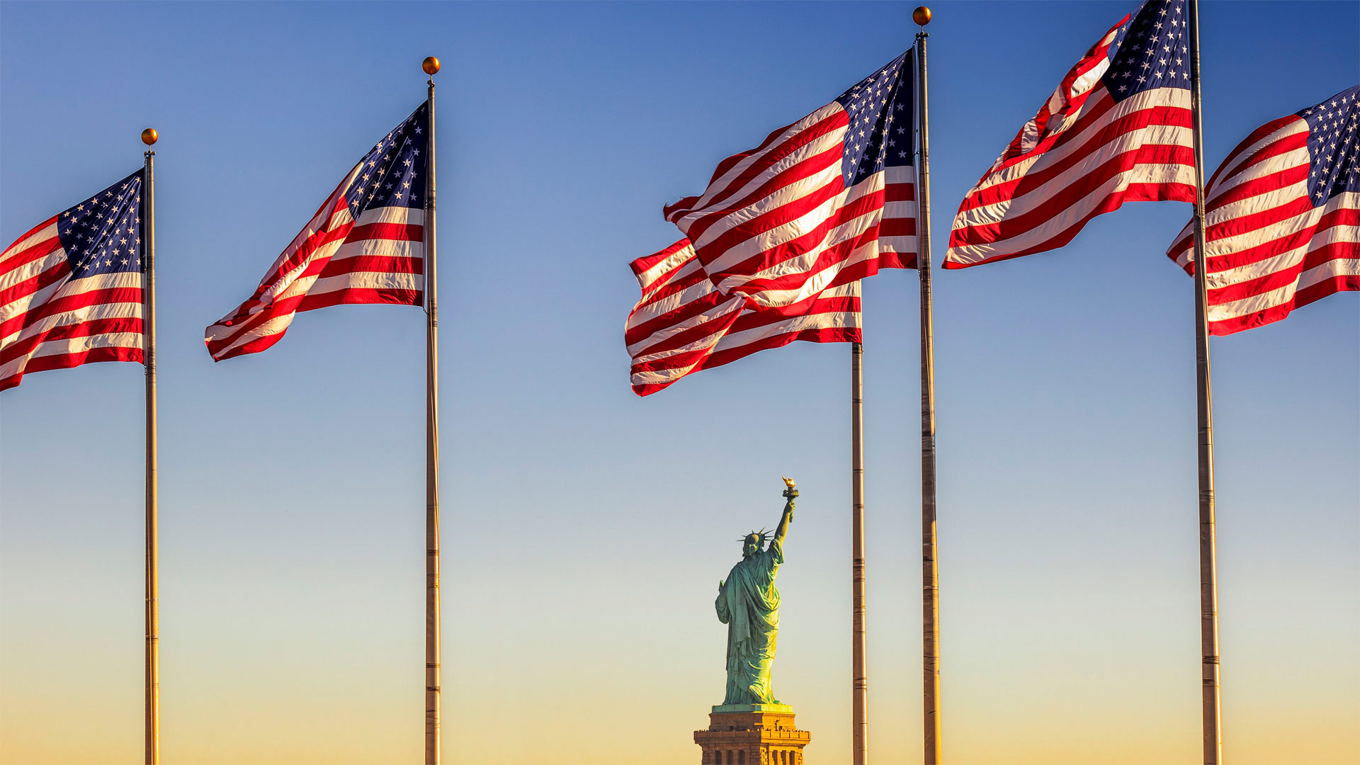 US Flag Plaza at Liberty State Park in Jersey City, New Jersey (© Antonino Bartuccio/eStock Photo)(Bing United States)