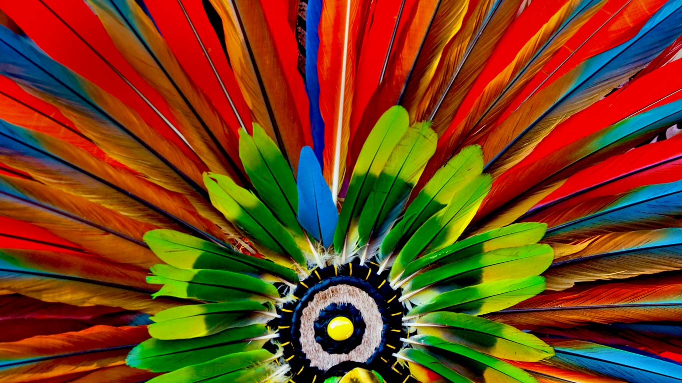 Aztec headdress detail (© Marcia Chambers/Alamy)(Bing New Zealand)