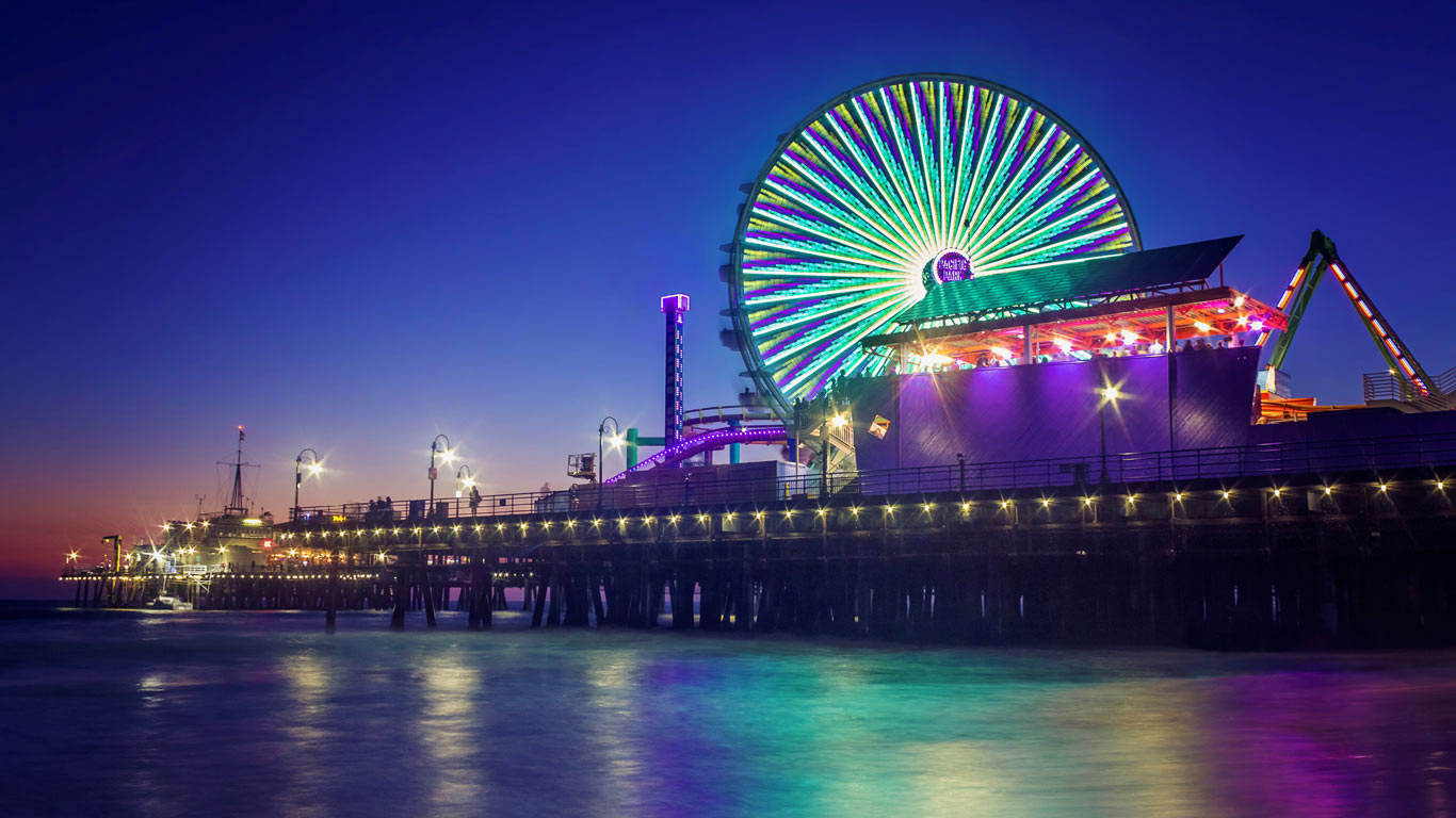 Santa Monica Pier in California, USA (© Chris Fabregas)(Bing United Kingdom)