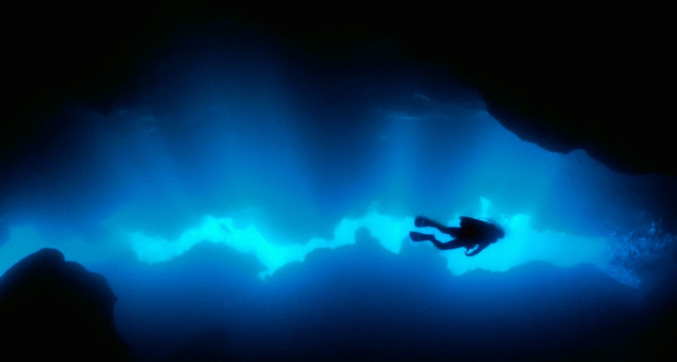 Diver in a grotto off of Roatan Island, Honduras -- Norbert Wu/Science Faction/Corbis &copy; (Bing United Kingdom)