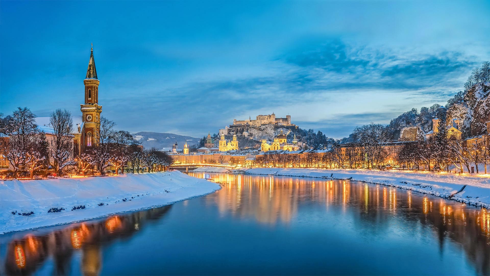 Salzburg with Salzach river, Austria (© MacEaton/Alamy)(Bing Canada)