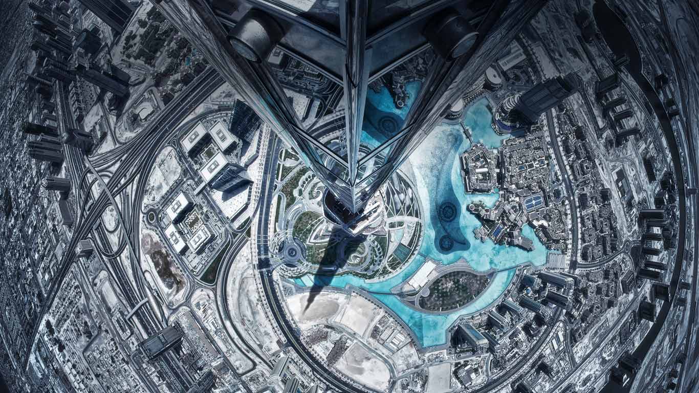 View from the top of Burj Khalifa, in Dubai, United Arab Emirates (© Alisdair Miller/In cooperation with 500px)(Bing Canada)