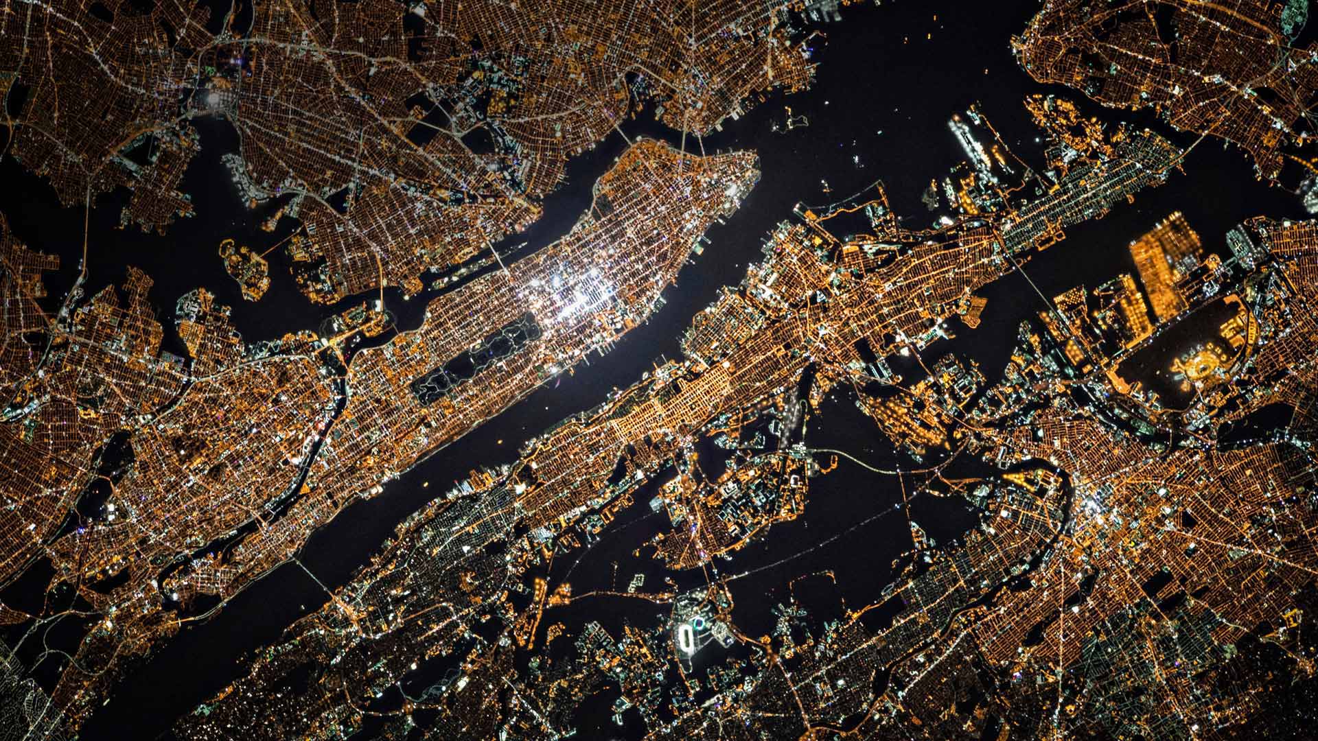 View of New York City, USA, from the International Space Station (© NASA Photo/Alamy)(Bing United Kingdom)