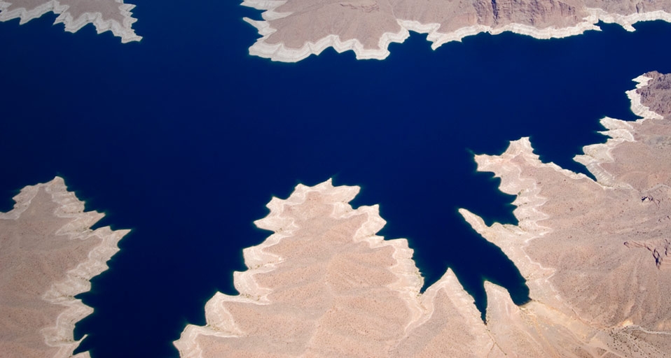 Aerial view of Lake Mead and land erosion near the border of Arizona and Nevada, USA -- Lee Foster/Lonely Planet Images &copy; (Bing United Kingdom)