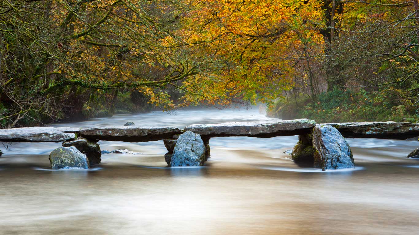 The Tarr Steps across the River Barle in Exmoor National Park, Somerset (© Sebastian Wasek/age fotostock)(Bing United Kingdom)
