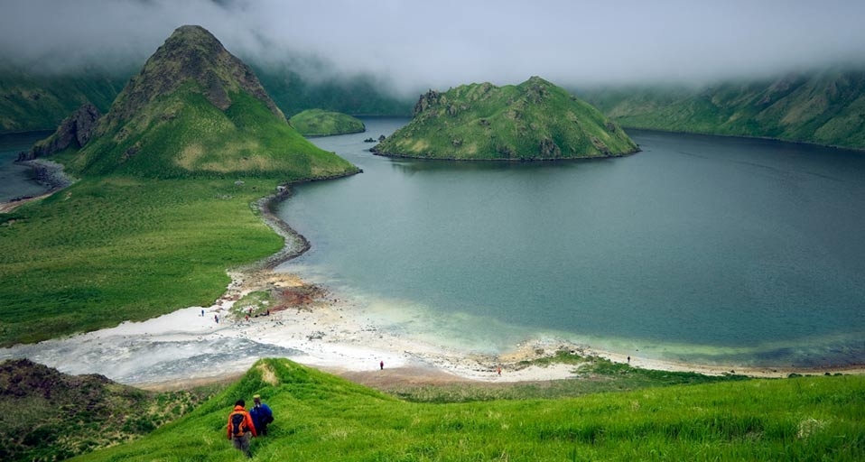 Geothermal landscape and volcanic caldera, Kuril Islands, Sakhalin Oblast, Russia -- SIME / eStock Photo &copy; (Bing United Kingdom)