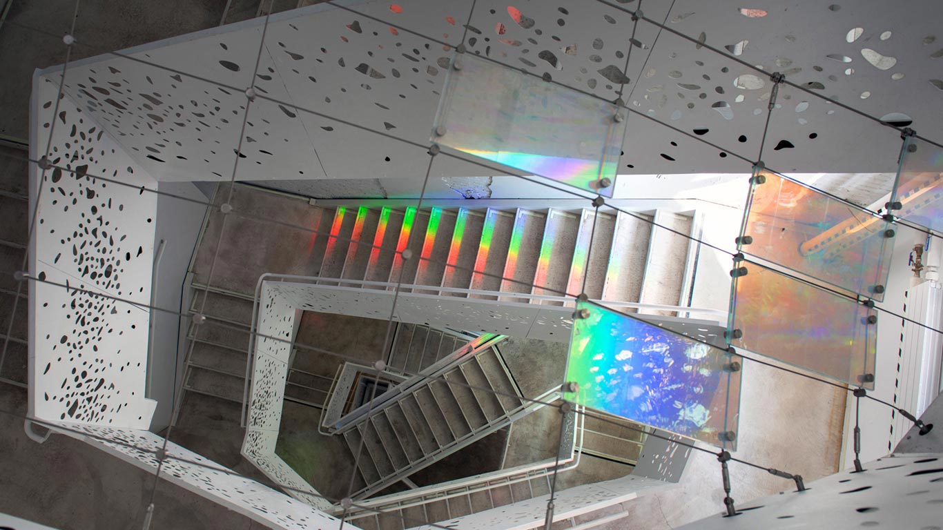 Stairwell in the Department of Philosophy building of New York University, New York City (© Alex Fradkin/Gallery Stock)(Bing United Kingdom)