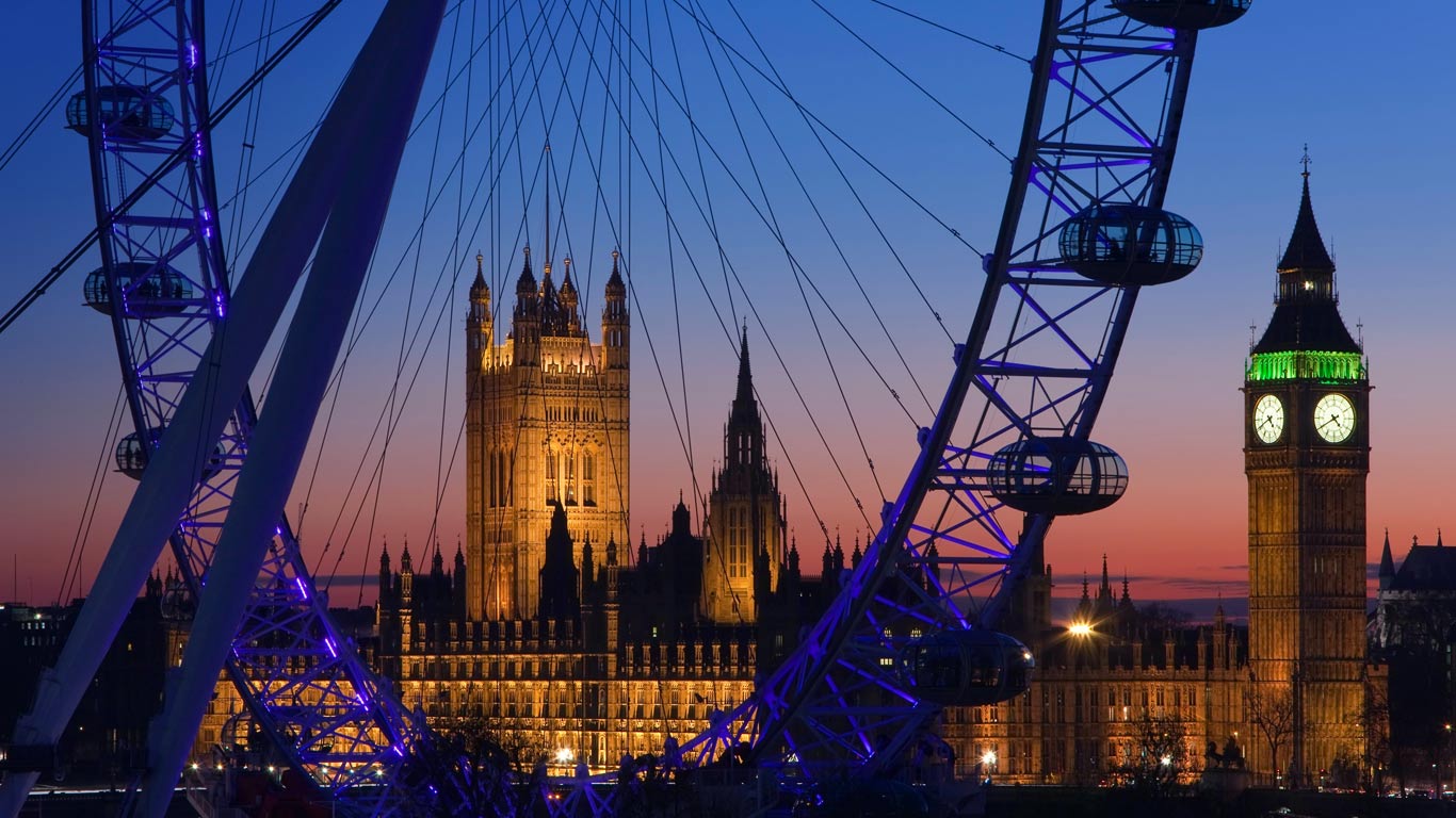 London Eye, Big Ben, and Palace of Westminster, London (© Gavin Hellier/Alamy)(Bing United Kingdom)