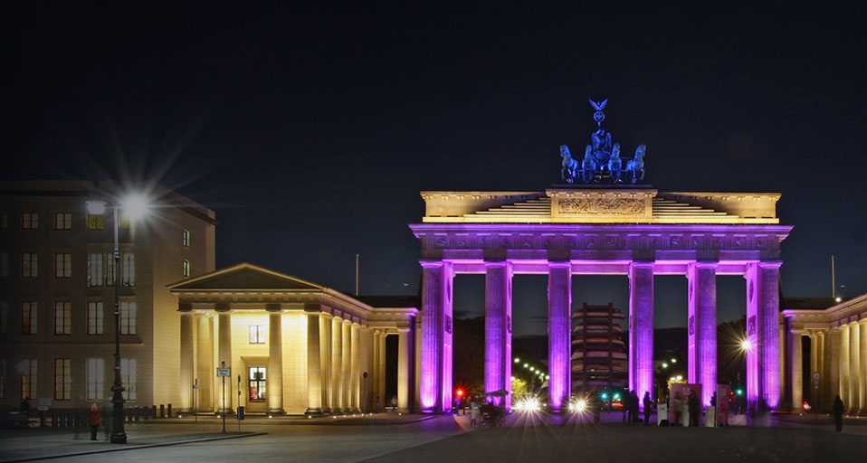 The Brandenburg Gate stands illuminated during the Festival of Lights in Berlin, Germany -- Andreas Rentz/Getty Images &copy; (Bing United Kingdom)