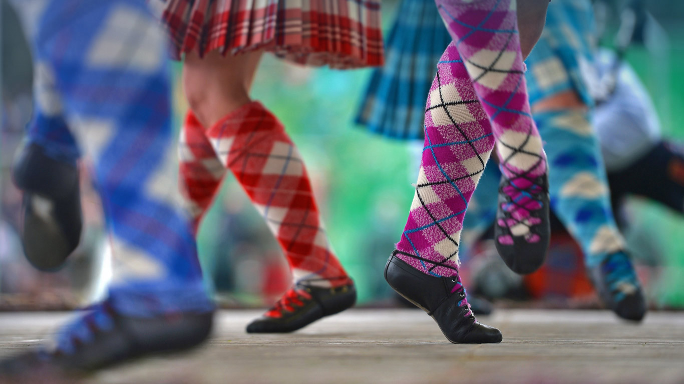 Dancers at the Braemar Gathering in Scotland. The festival begins today (© Jeff J Mitchell/Getty Images)(Bing United Kingdom)