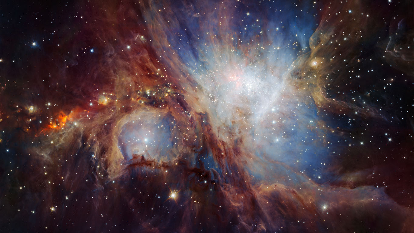 An infrared image of the Orion Nebula taken from the HAWK-I camera in Chile (© NASA)(Bing United Kingdom)