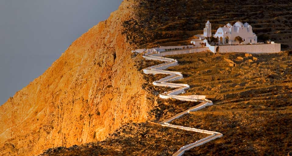 Church of Panagia above the town of Chora on Folegandros Island, Greece -- SIME/eStock Photo &copy; (Bing Canada)