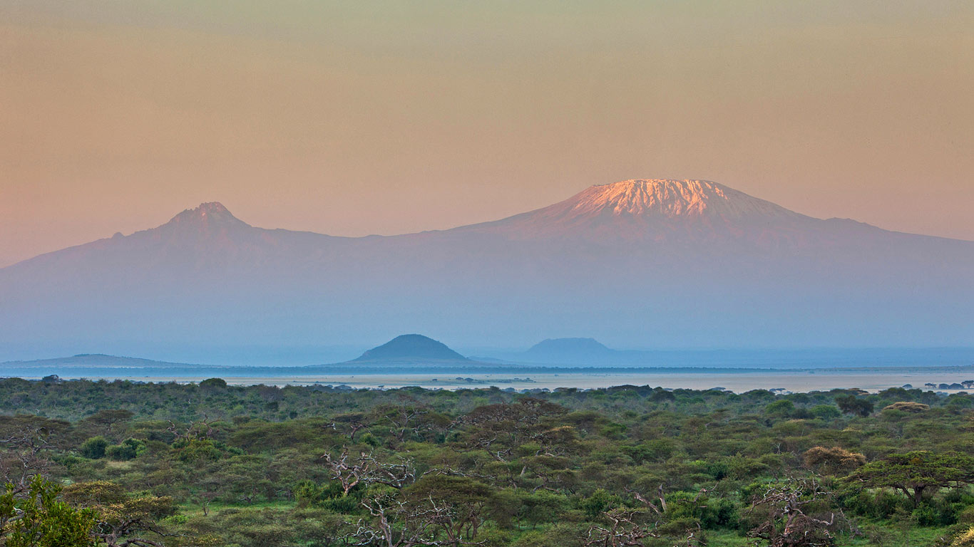 Mount Kilimanjaro from Chyulu Hills National Park in Kenya for Mountain Day (© Lucas Vallecillos/Alamy Stock Photo)(Bing United Kingdom)
