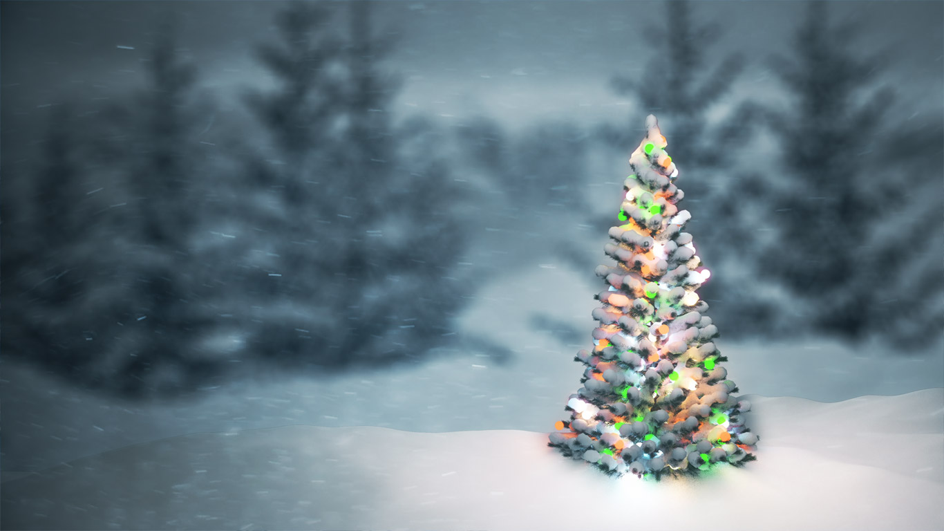 A wintry scene for Christmas (© Nimia)(Bing United Kingdom)