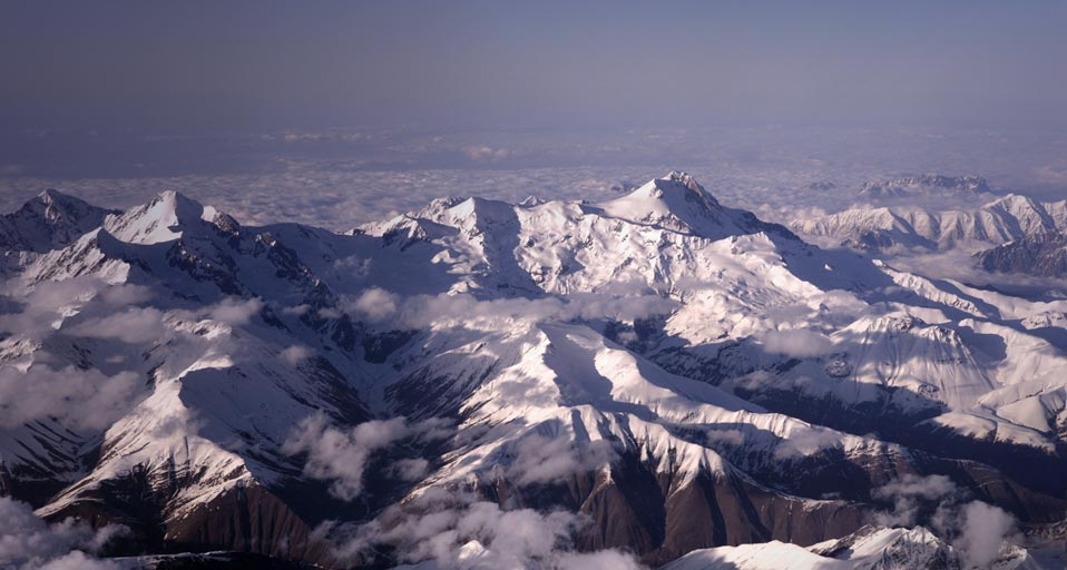The twin peaks of Mount Ushba in the Greater Caucasus mountain range (© Brooks Kraft/Corbis) &copy; (Bing United Kingdom)