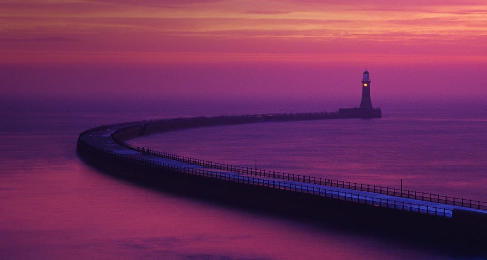 Winter sunrise over the beach at Roker Pier in Sunderland --Roger Coulam/Photolibrary &copy; (Bing United Kingdom)