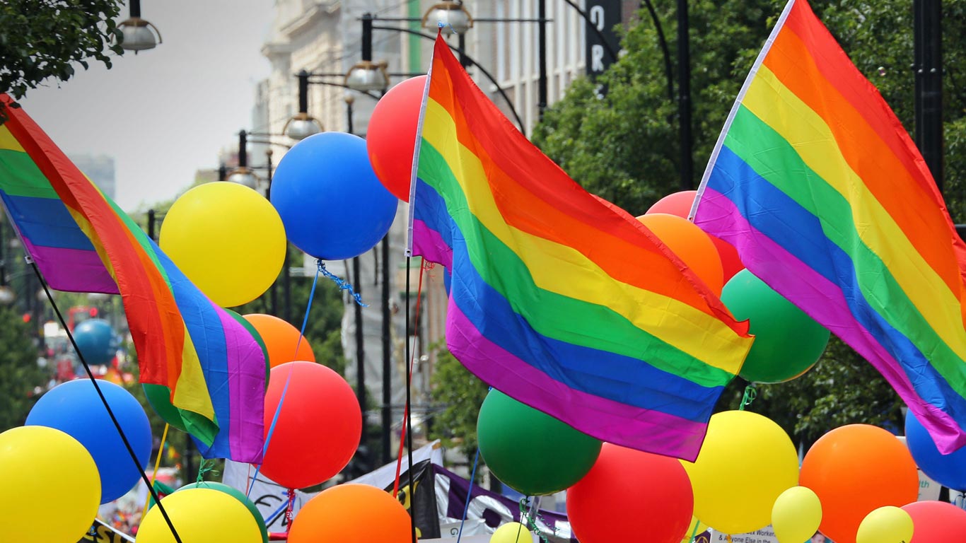 The Pride parade in London (© Paul Brown/Alamy)(Bing United Kingdom)