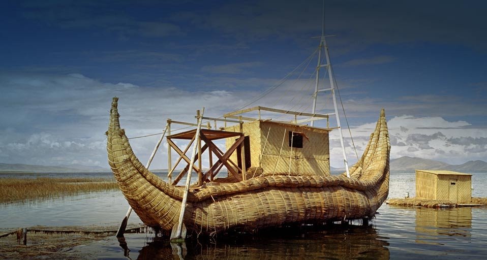 Papyrus boat on Lake Titicaca, Bolivia -- FB-Fischer/Photolibrary &copy; (Bing Canada)