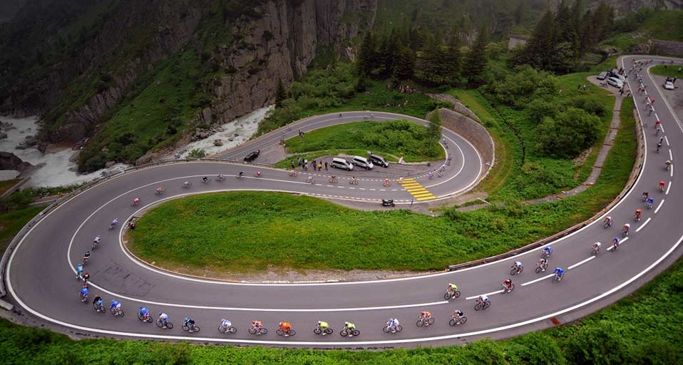 Tour of Suisse cycling race passing through St. Gotthard Pass, Switzerland -- Tim De Waele/Corbis &copy; (Bing United Kingdom)
