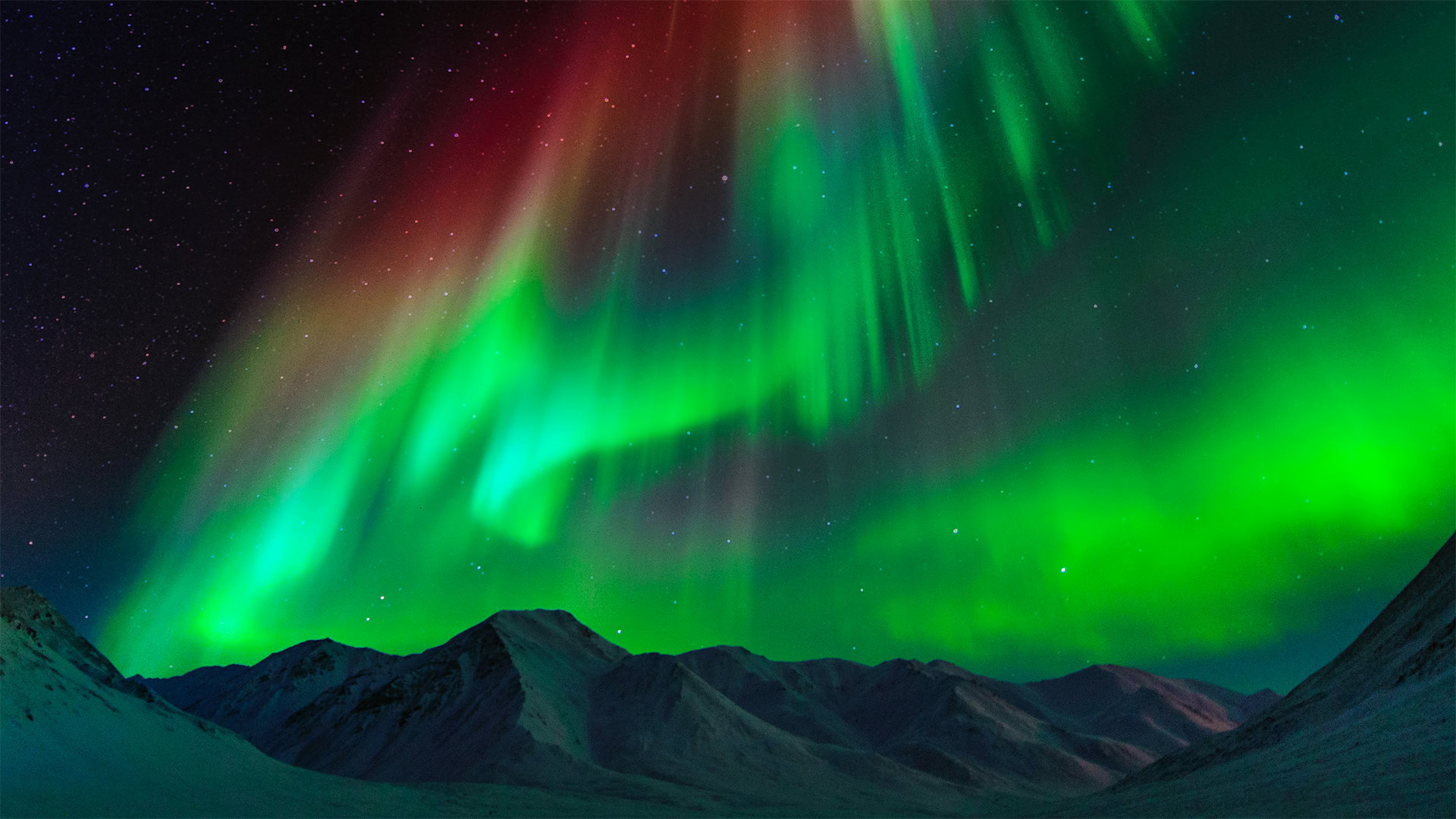 Aurora borealis above the Brooks Range in Alaska (© Noppawat Tom Charoensinphon/Getty Images)(Bing Canada)