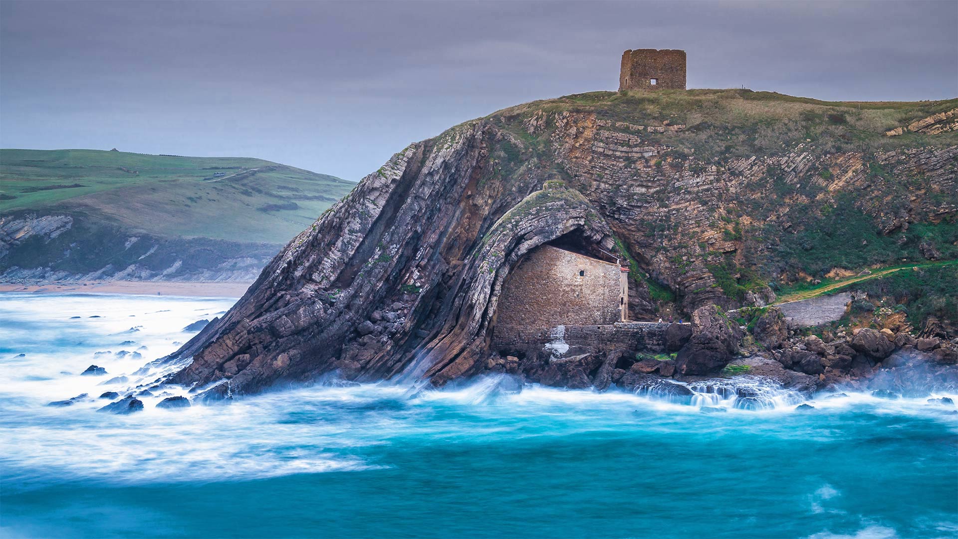 The chapel and hermitage of Santa Justa in Cantabria, Spain (© Luis Miguel Martin/Getty Images)(Bing Canada)