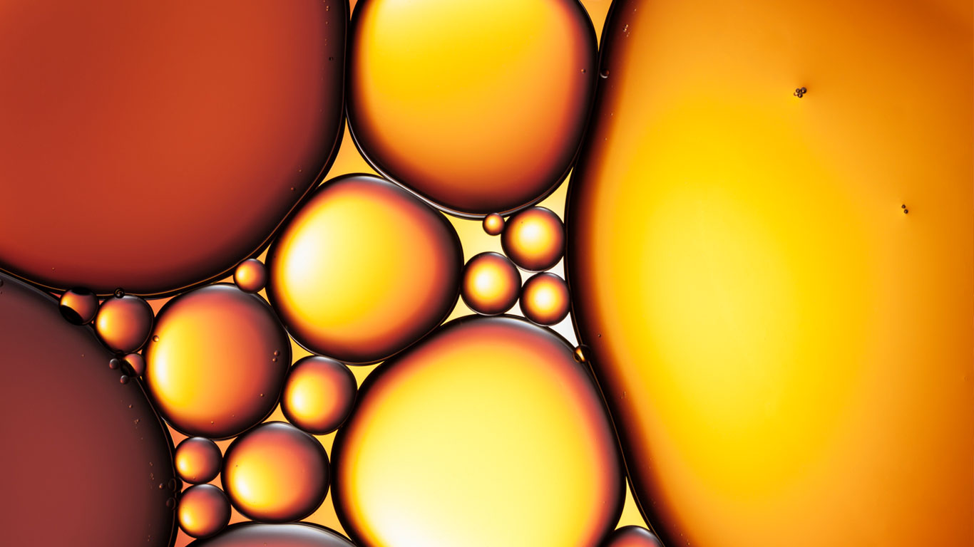 Abstract image of oil and water symbolizing the sacred oil of the Hanukkah tradition (© Thomas Vogel/Getty Images)(Bing United States)