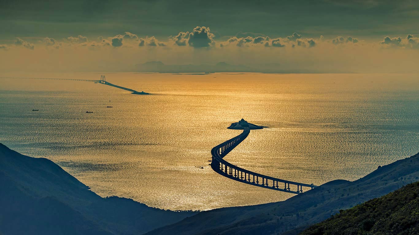 Hongkong-Zhuhai-Macau-Brücke, China (© Evocation Images/Shutterstock)(Bing Deutschland)