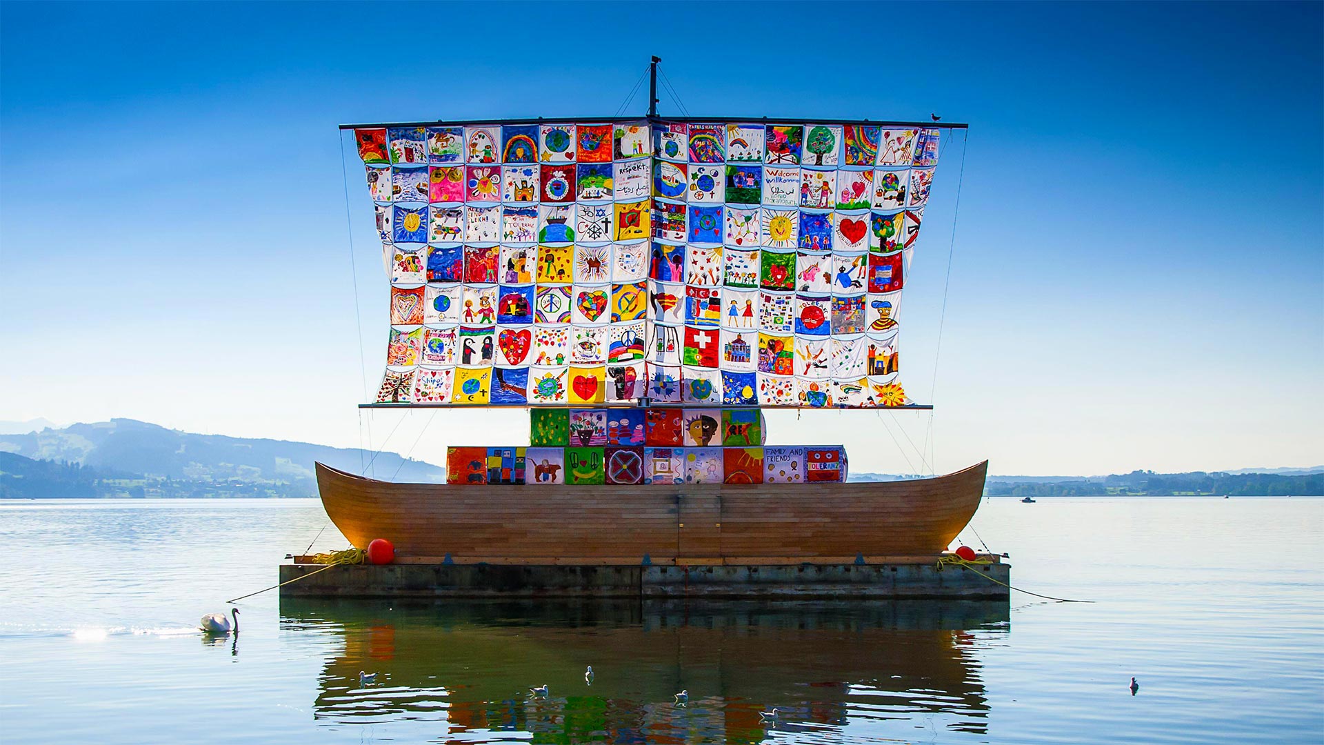 The Ship of Tolerance, an international art installation in Zug, Switzerland (© Linda Kennard/Alamy)(Bing United Kingdom)
