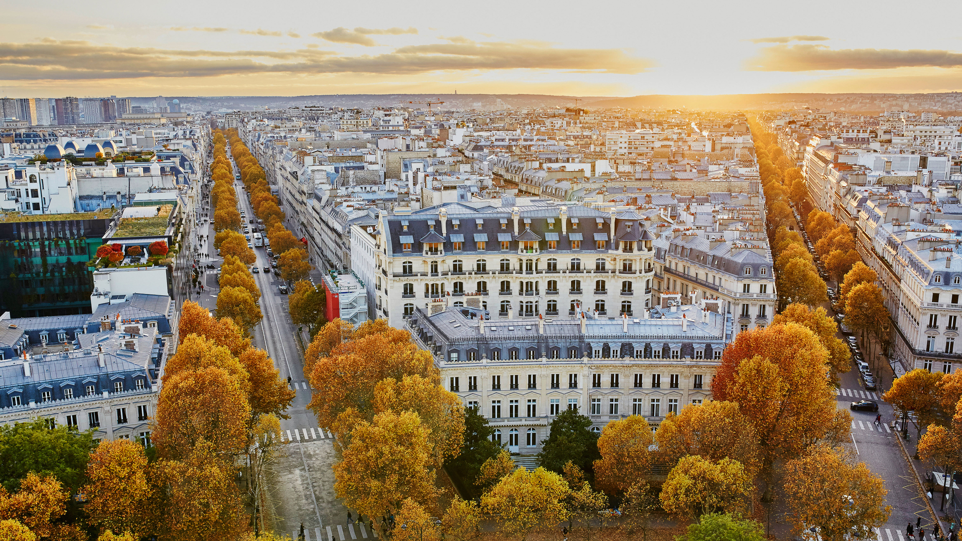 Vue aérienne de Paris en automne (© encrier/iStock/Getty Images Plus)(Bing France)
