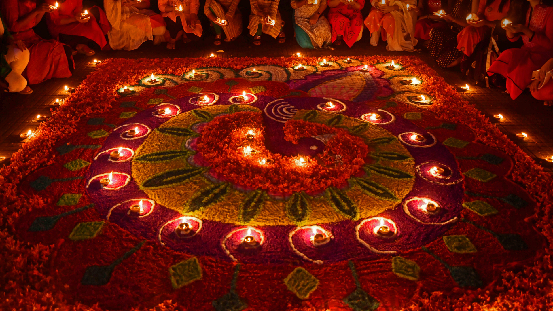 Lampade a olio per celebrare Diwali a Guwahati, in India (© Biju Boro/Getty Images)(Bing Italia)