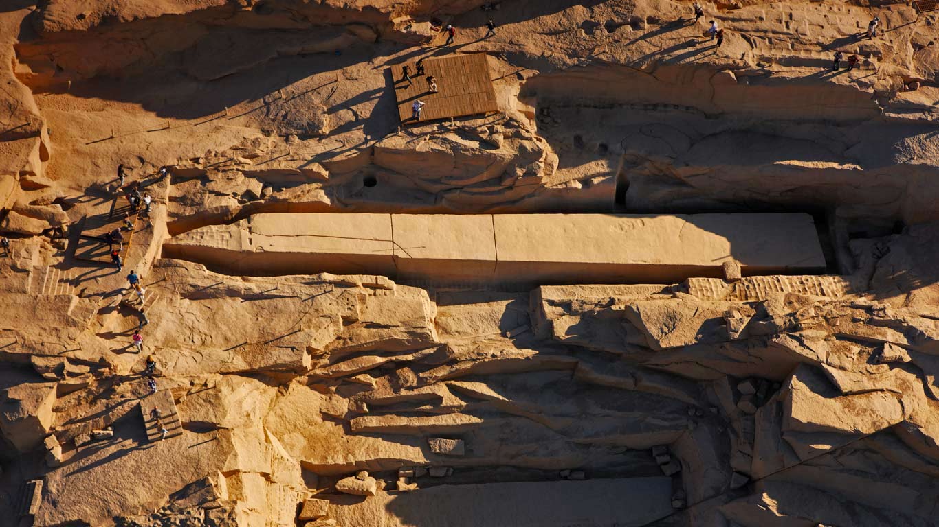 Der unvollendete Obelisk von Assuan, Ägypten (© George Steinmetz/Getty Images)(Bing Deutschland)