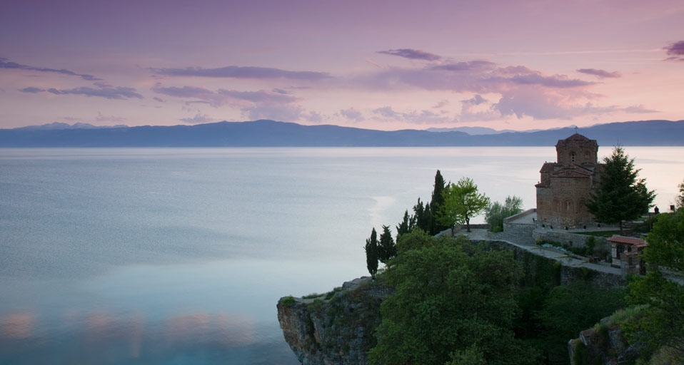 Church of St. John (Sveti Jovan) at Kaneo beach overlooking Lake Ohrid, Republic of Macedonia -- Jon Arnold Images/Masterfile &copy; (Bing United Kingdom)