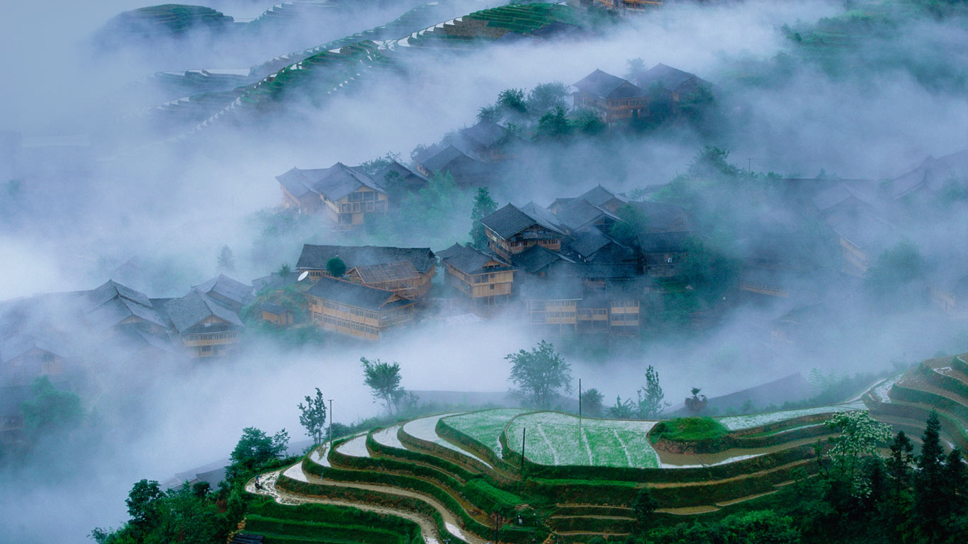 Longsheng rice terraces, Guangxi, China (© Redlink/Corbis)(Bing United Kingdom)