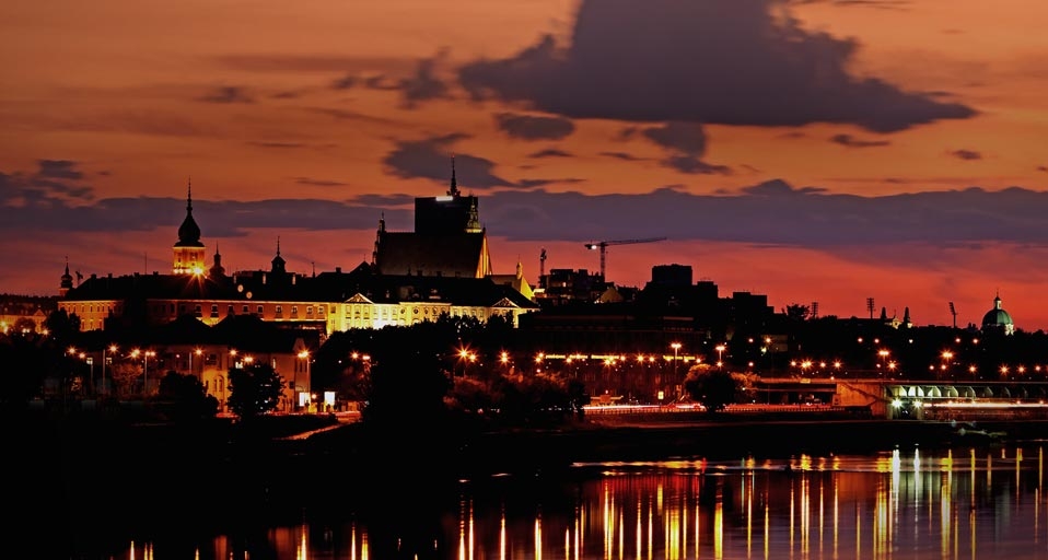Skyline of old town Warsaw, Poland at sunset – Allan Baxter/Photolibrary &copy; (Bing Canada)